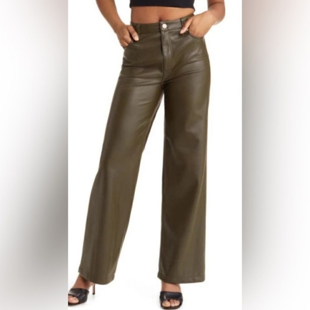 Blank NYC Vegan Leather Wide Leg Pants
